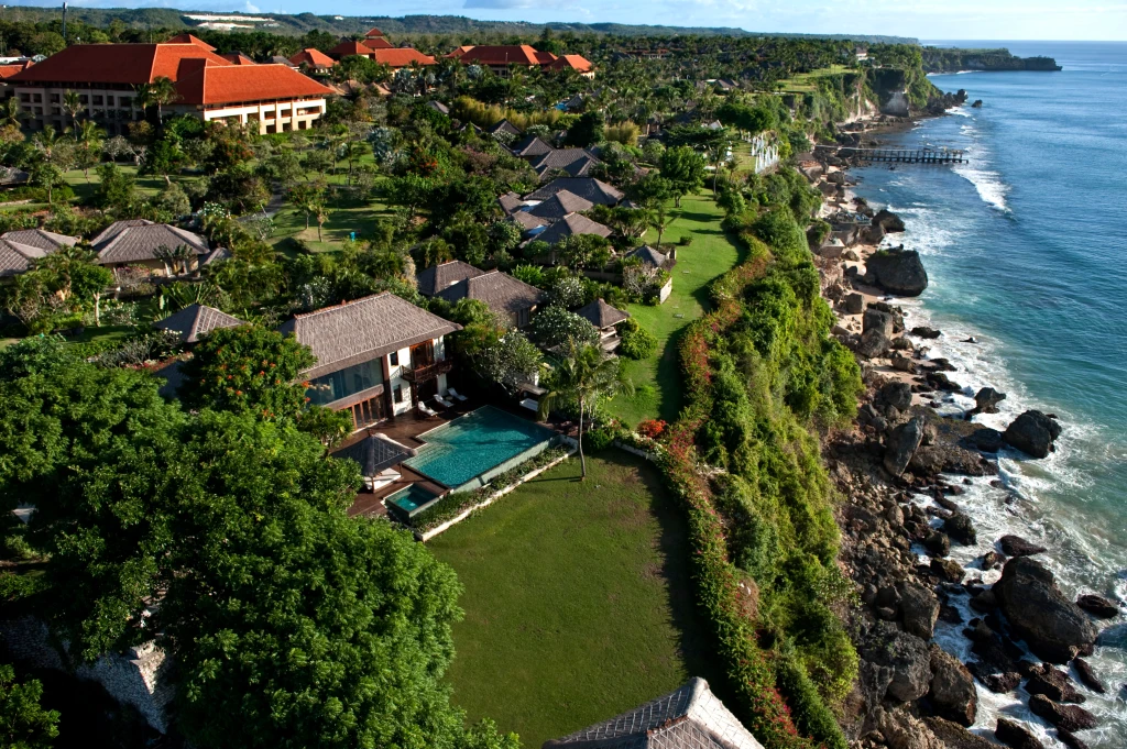 a bird's eye view of the ayana resort and spa