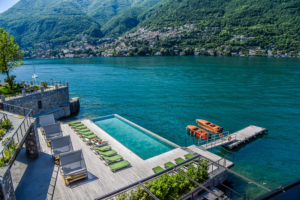 view of lake como from hotel