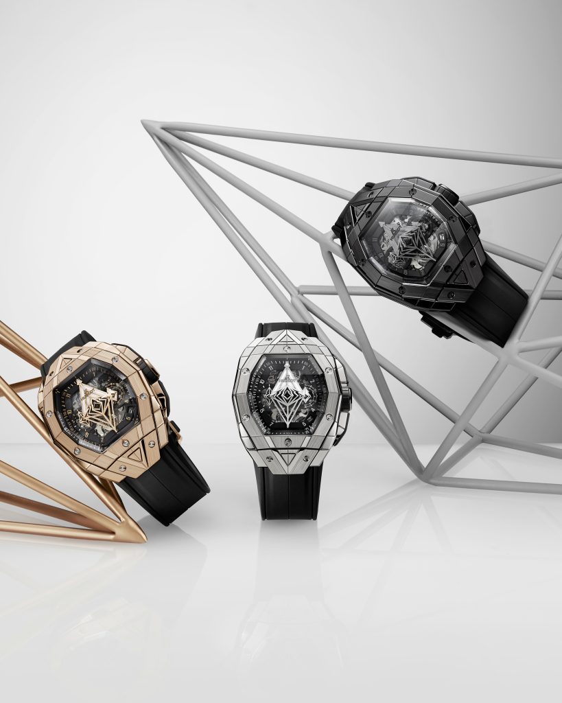 The third edition of the collaboration between Hublot and the Sang Bleu design studio, the Spirit of Big Bang Sang Bleu stands for the power of partnership, say Maxime Plescia-Büchi and Hublot CEO Ricardo Guadalupe in Milan