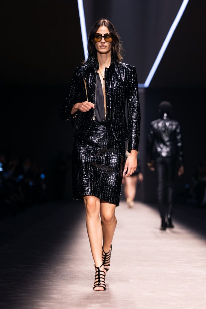 Peter Hawkings offers slinky designs in Tom Ford debut at Milan Fashion