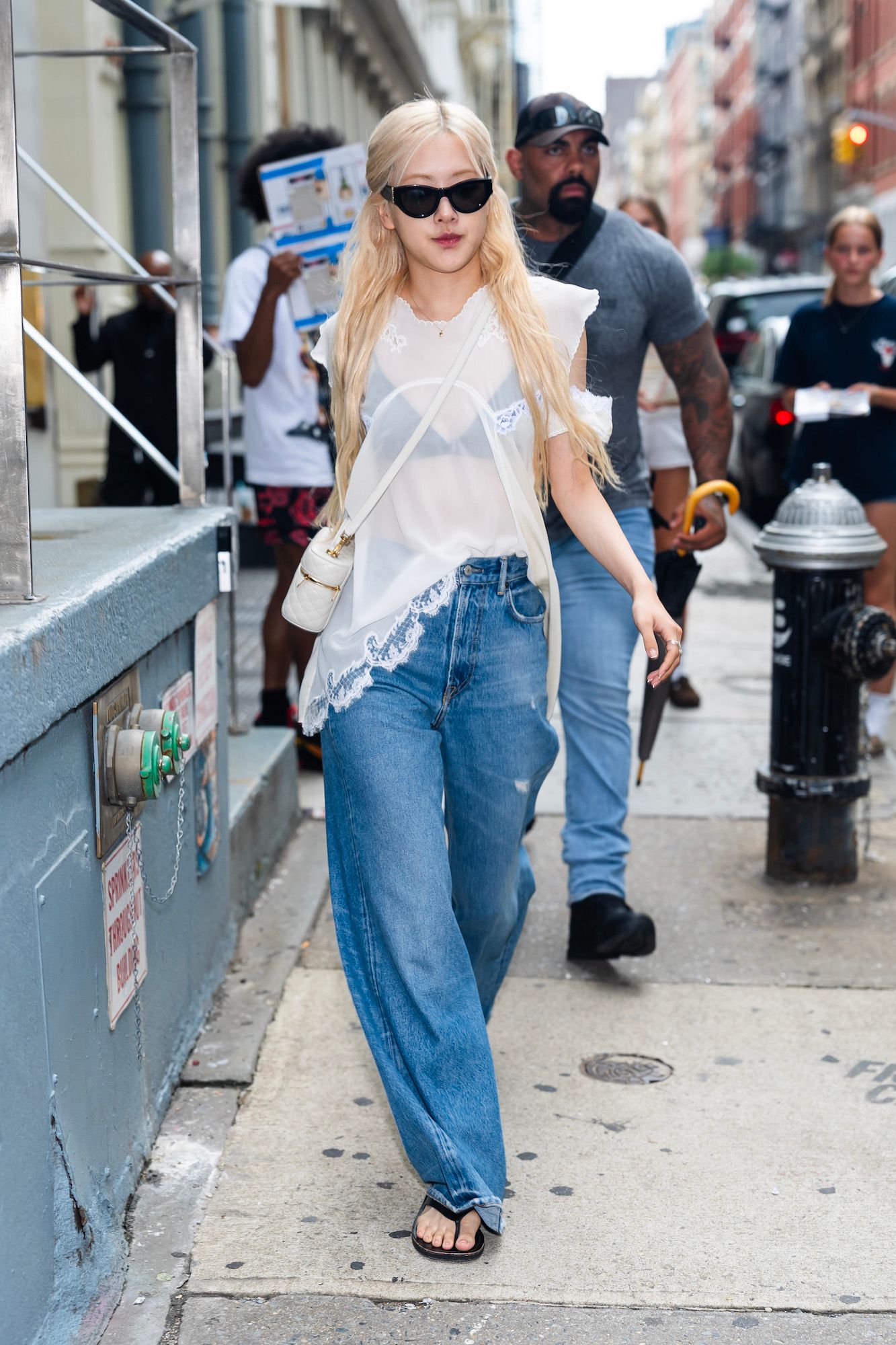 NEW YORK, NEW YORK - JULY 25: Rosé of Blackpink is seen in SoHo on July 25, 2025 in New York City. (Photo by TheStewartofNY/GC Images)