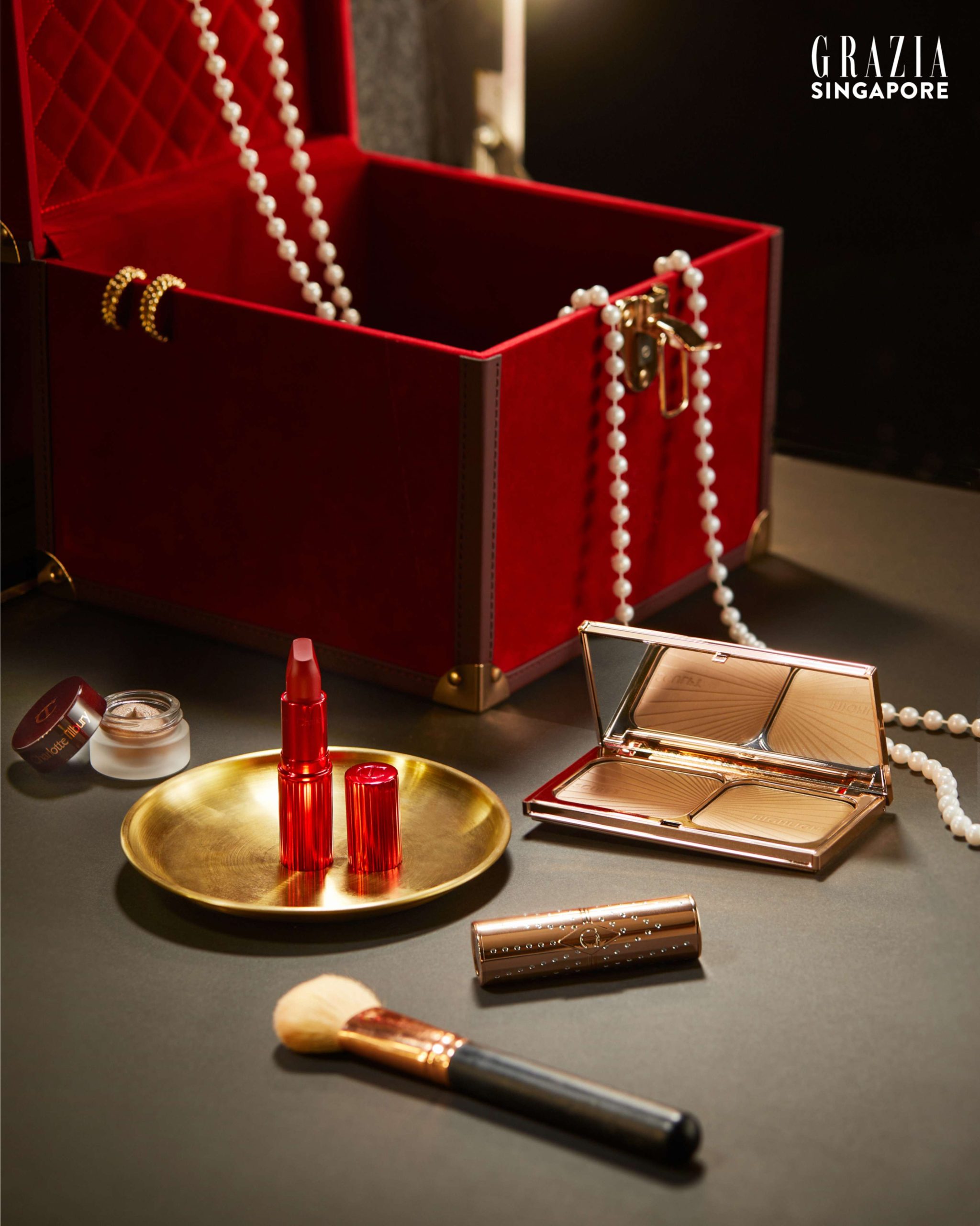 A swipe of rouge, a spritz of perfume—these are the makings of an onstage icon. Discover the new beauty products that'll make you look like a star.