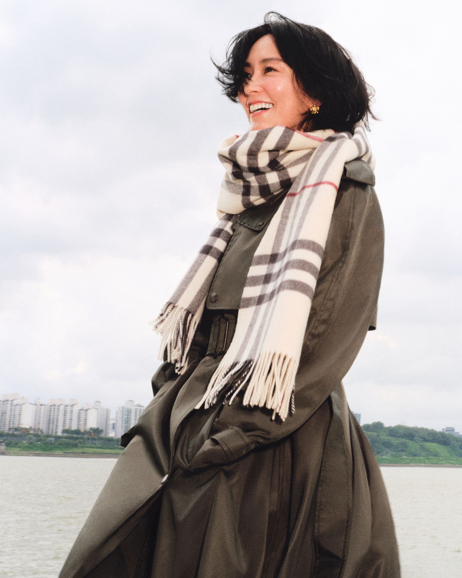 Asami Mizukawa stars in the new Burberry outerwear campaign, The Unexpected Encounters (Photo: Burberry)