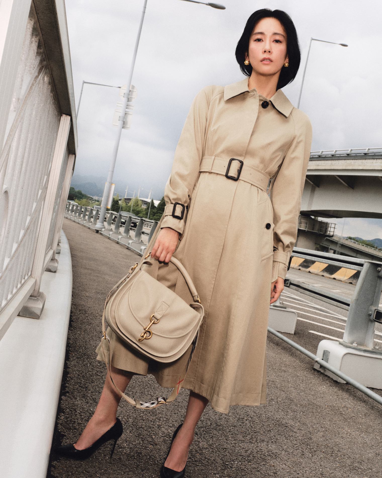 Asami Mizukawa stars in the new Burberry outerwear campaign, The Unexpected Encounters (Photo: Burberry)