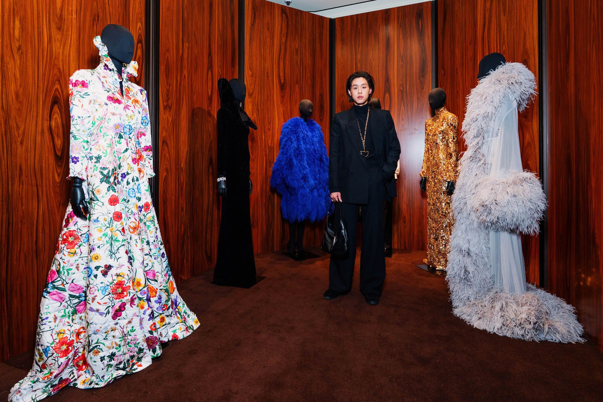 Thai actor and Gucci brand ambassador Billkin graced the launch of the La Famiglia collection at the Gucci Marina Bay Sands store (Photo: Gucci)